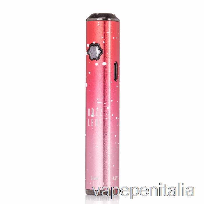 Vape Italia Dazzleaf Squarii Bottom Twist 510 Batteria Red Splatter